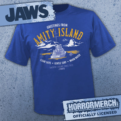 Jaws - Amity Island Smooth Sailing (Navy) [Mens Shirt]