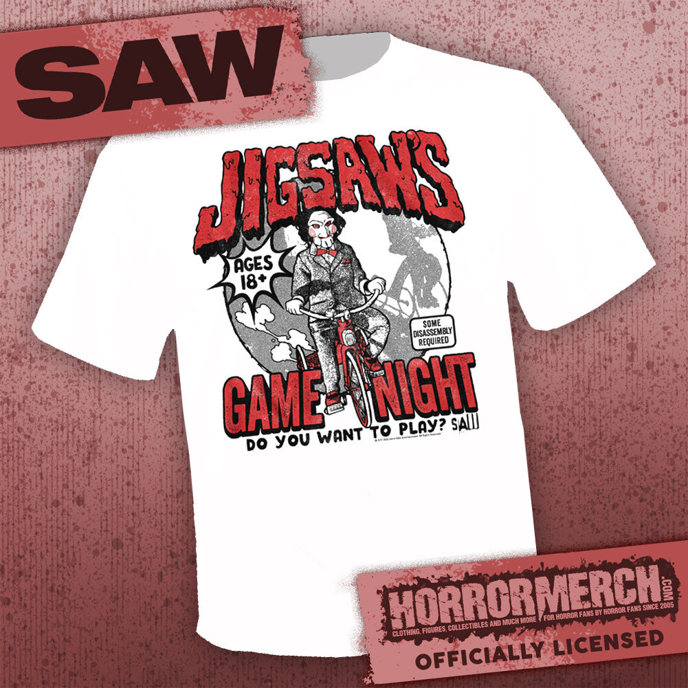 Saw - Game Night (White) [Mens Shirt]