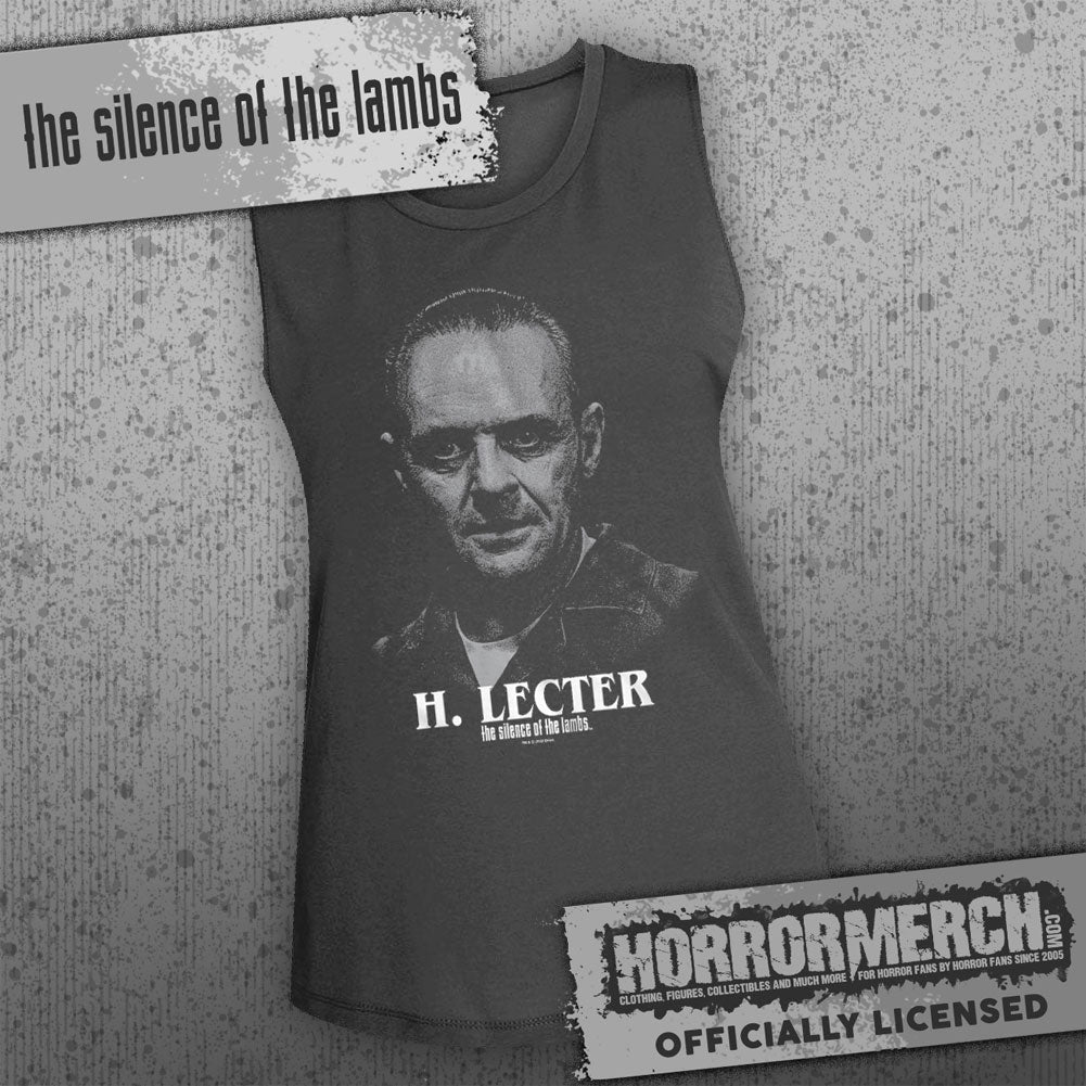 Silence Of The Lambs - Hannibal Portrait (Charcoal) [Womens High Neck Tanktop]