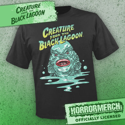 Creature From The Black Lagoon - Face Close-Up (Charcoal) [Mens Shirt]
