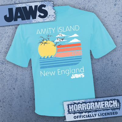 Jaws - Amity Island (Blue) [Mens Shirt]