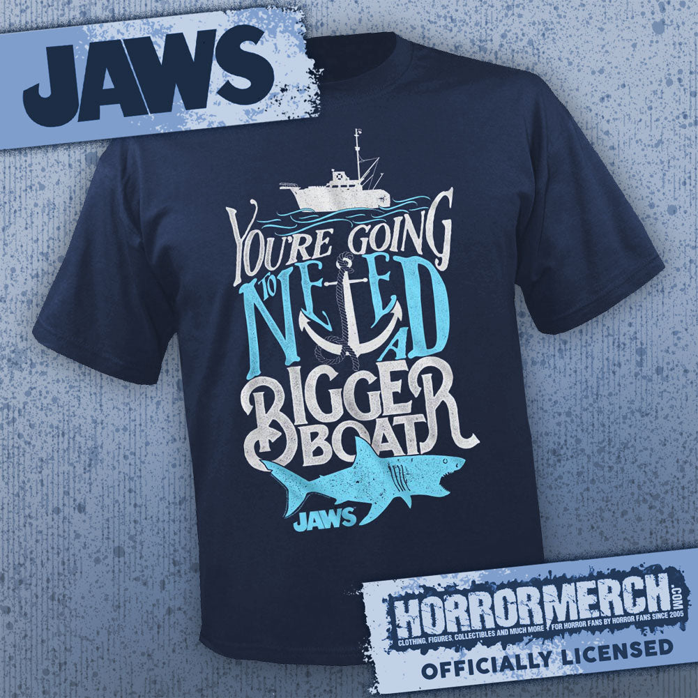 Jaws - Bigger Boat (Navy) [Mens Shirt]