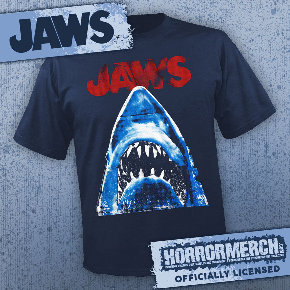 Jaws - Distressed (Navy) [Mens Shirt]