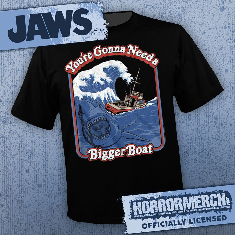 Jaws - Bigger Boat Cartoon [Mens Shirt]
