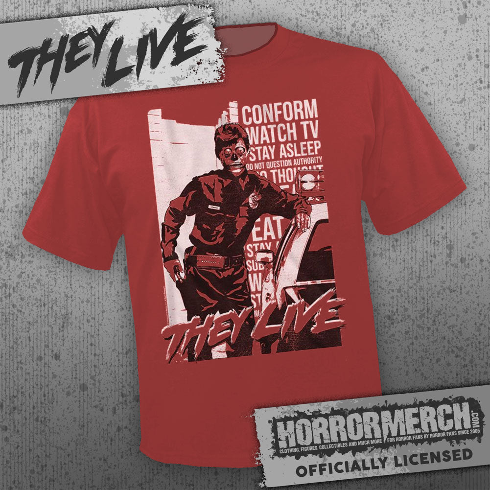 They Live - Police (Red) [Mens Shirt]