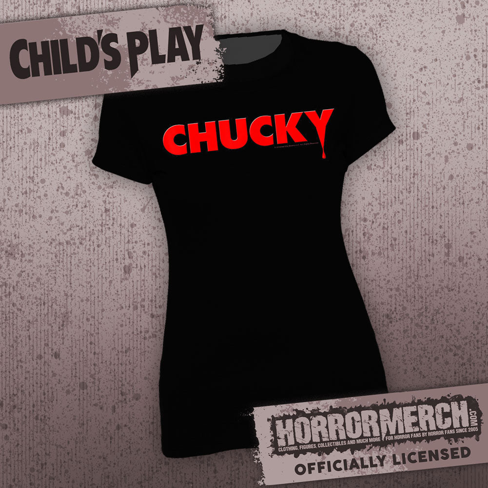 Childs Play - Chucky Logo (Black) [Womens Shirt]