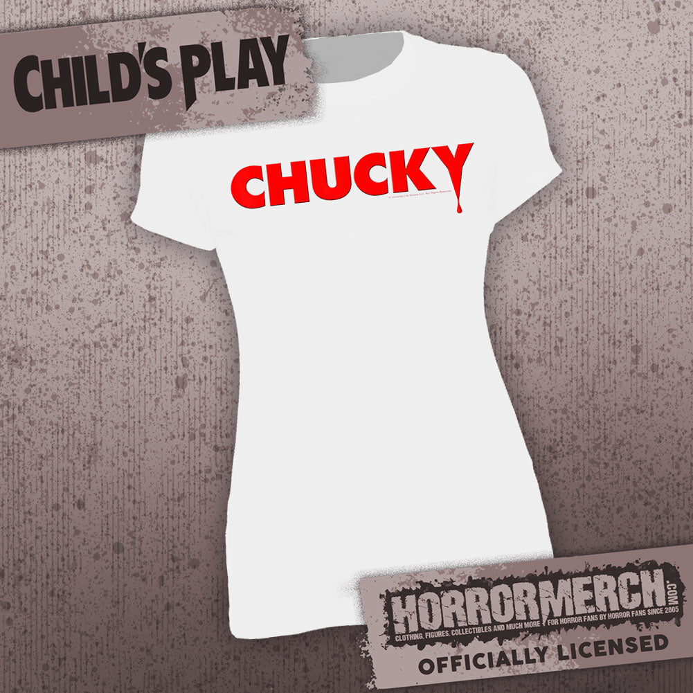 Childs Play - Chucky Logo (White) [Womens Shirt]