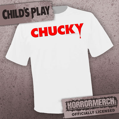 Childs Play - Chucky Logo (White) [Mens Shirt]