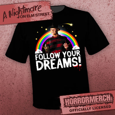 Nightmare On Elm Street - Follow Your Dreams (Bloody) [Mens Shirt]