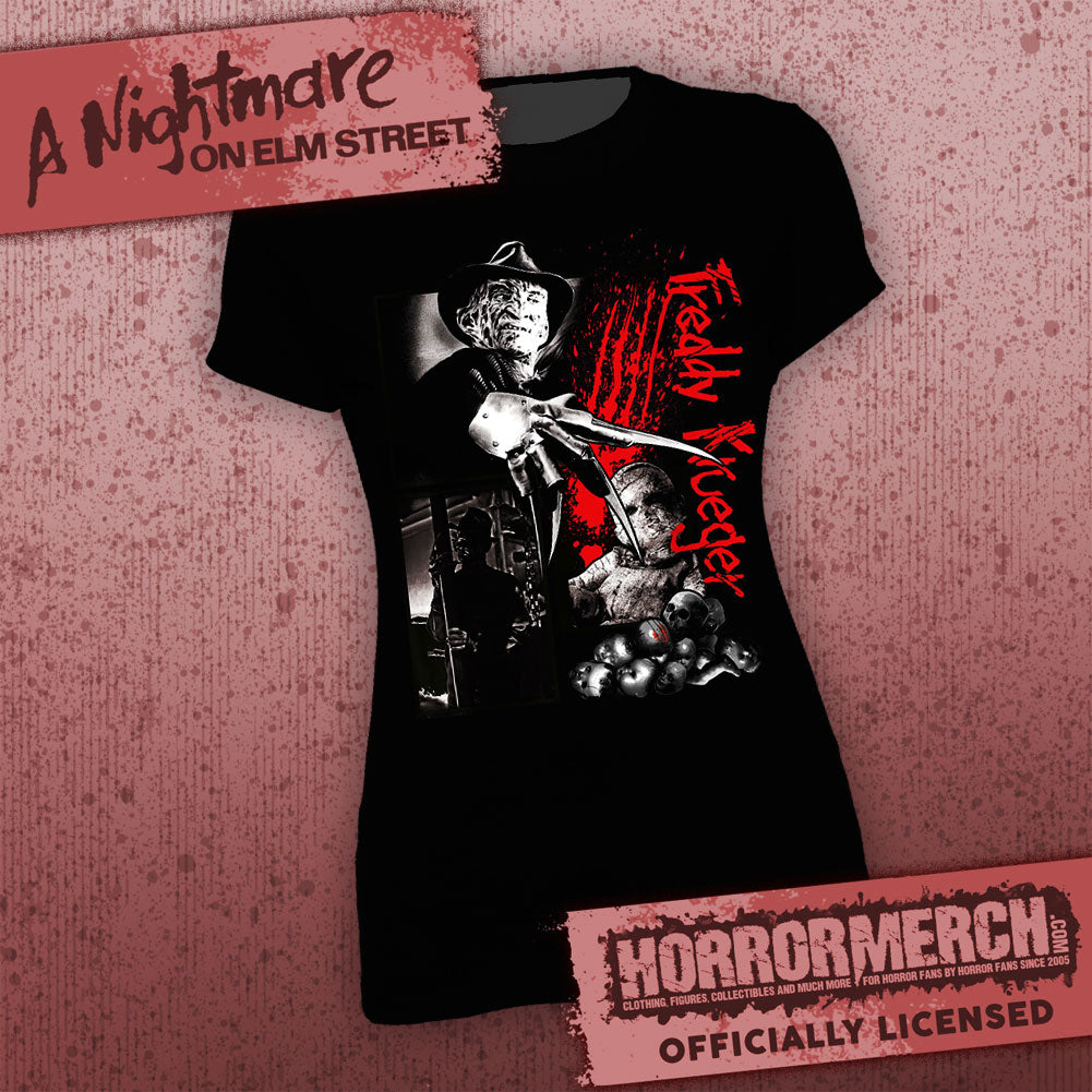 Nightmare On Elm Street - Collage (BW) [Womens Shirt]
