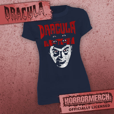 Dracula - Red Eyes (Navy) [Womens Shirt]