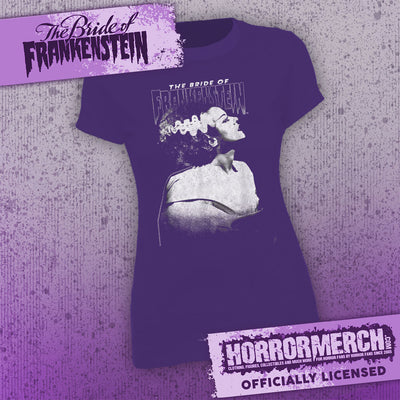 Bride Of Frankenstein - Closeup (Purple) [Womens Shirt]