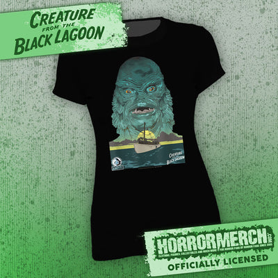Creature From The Black Lagoon - Boat (Black) [Womens Shirt]