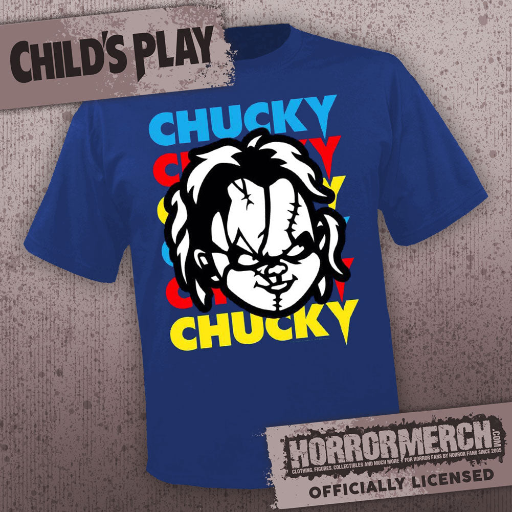 Childs Play - Cartoon Close-Up (Blue) [Mens Shirt]