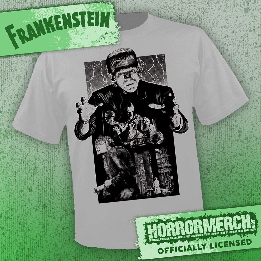 Frankenstein - Collage (Gray) [Mens Shirt]