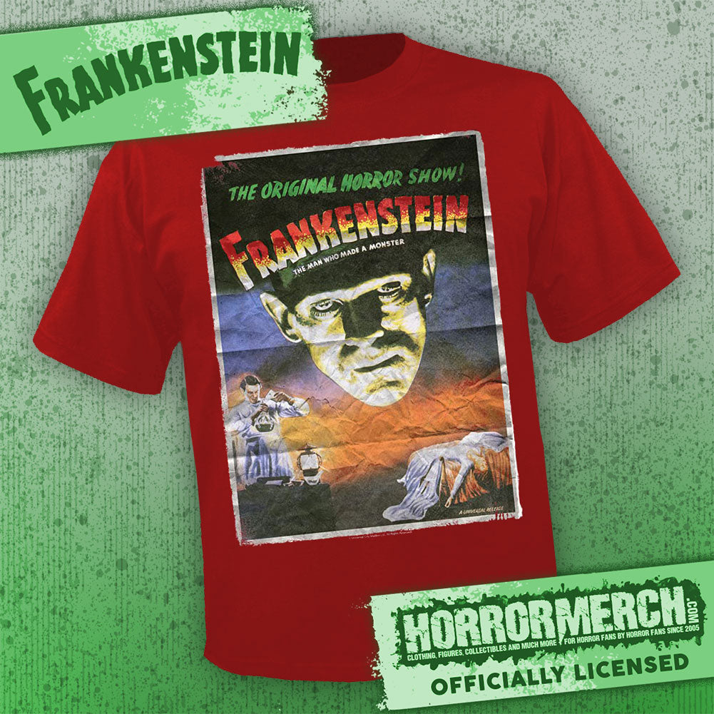 Frankenstein - Poster (Red) [Mens Shirt]