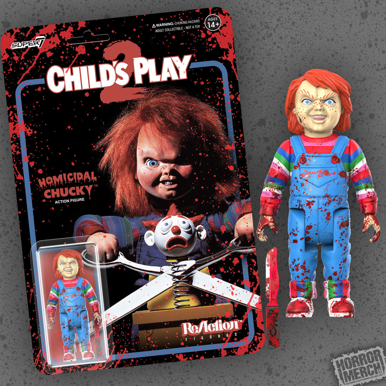 Childs Play - Evil Chucky (Splatter) Vintage 3.75 Inch Scale [Figure]