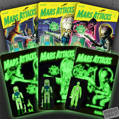 Mars Attacks - Glow In The Dark Vintage 3.75 Inch Figures [Figure]